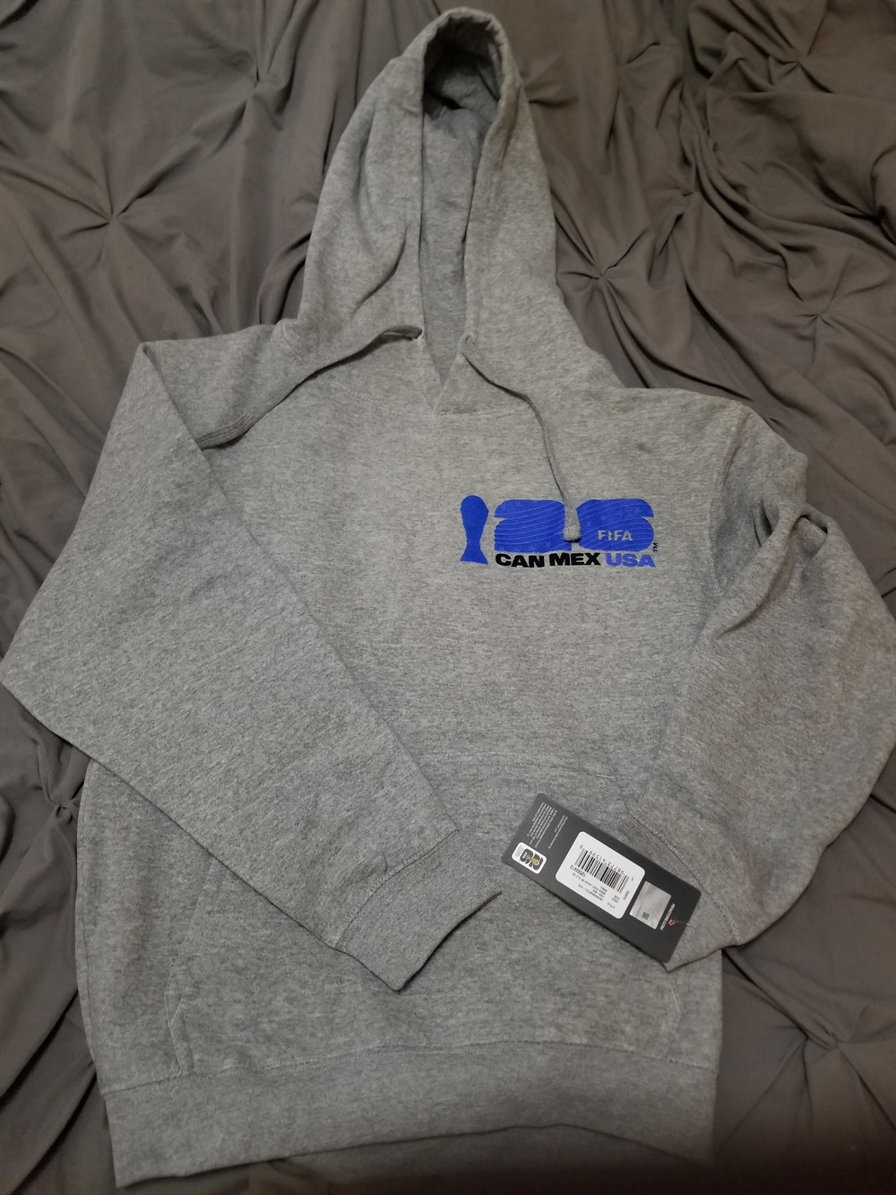 Grey CAN MEX USA FIFA Graphic Pullover Hoodie